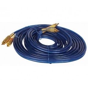 POWERMASTER 2 RCA + 2 RCA 4.5 METRE MAVİ OTO ANFİ ARA KABLO