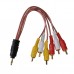 3.5 MM STEREO ERKEK / 6 RCA ERKEK 5+1 KABLO (20'Lİ PAKET)