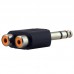 6.3 MM STEREO ERKEK / 2 RCA DİŞİ ÇEVİRİCİ JACK (20 ADET)