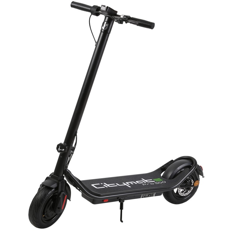 Citymate Pro 500 Watt Elektrikli Scooter 10 inch Şişme Teker Bluetooth Siyah