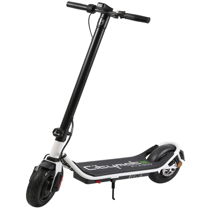 Citymate Pro 500 Watt Elektrikli Scooter 10 inch Şişme Teker Bluetooth Beyaz