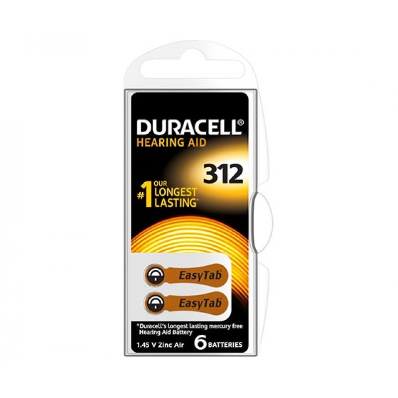 DURACELL 312 NO KULAKLIK PİLİ (6LI PAKET)