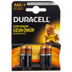 DURACELL LR03/MN2400 AAA İNCE PİL (4LÜ PAKET FİYATI)