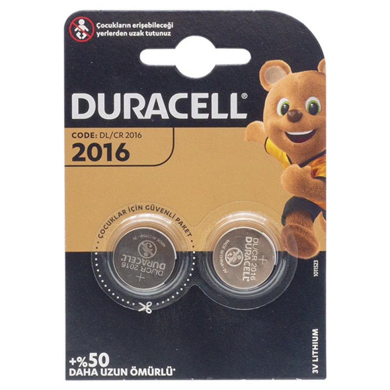 DURACELL CR2016 LİT. PİL (5x2Lİ PAKET FİYAT)