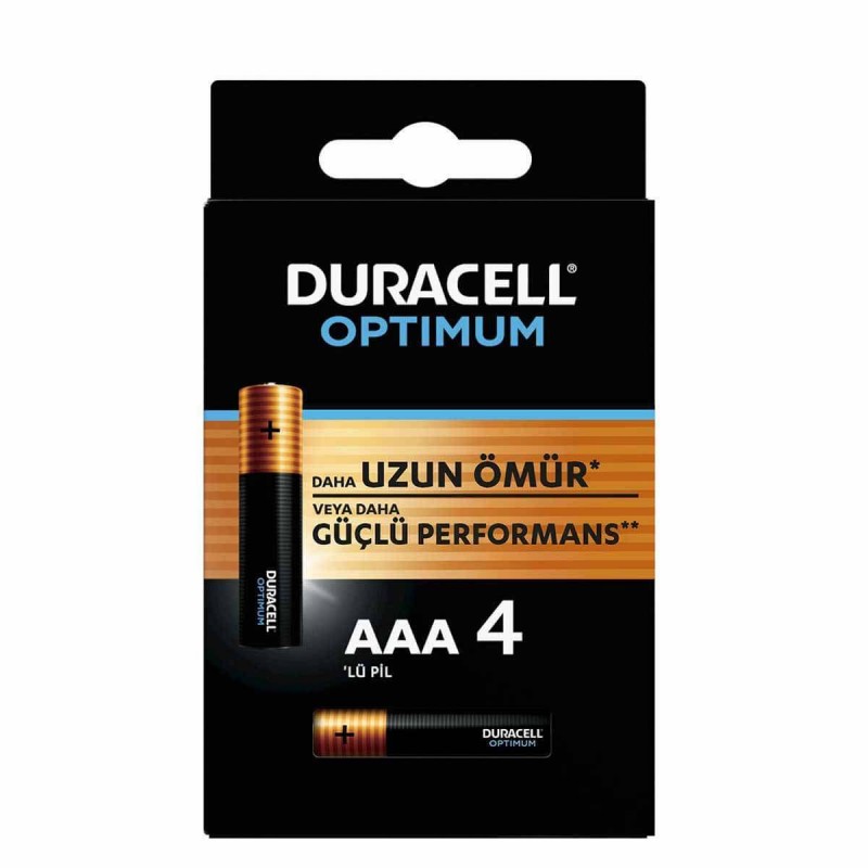 DURACELL OPTIMUM MX2400 1.5 VOLT ALKALİN AAA İNCE KALEM PİL (4LÜ PAKET)