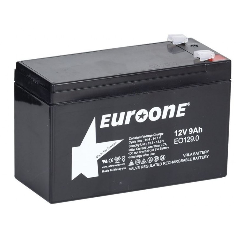 EUROONE EO-129.0 12 VOLT - 9 AMPER AKÜ  (150 X 65 X 90 MM)