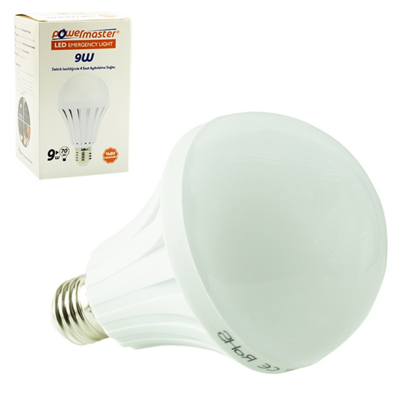 POWERMASTER E27-220V 9 WATT 6500K BEYAZ LED AMPUL