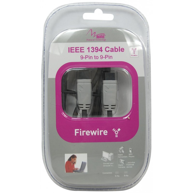 Fireware IEEE 1394 Kablo 9pin-9pin Altın Kaplama 1.5M