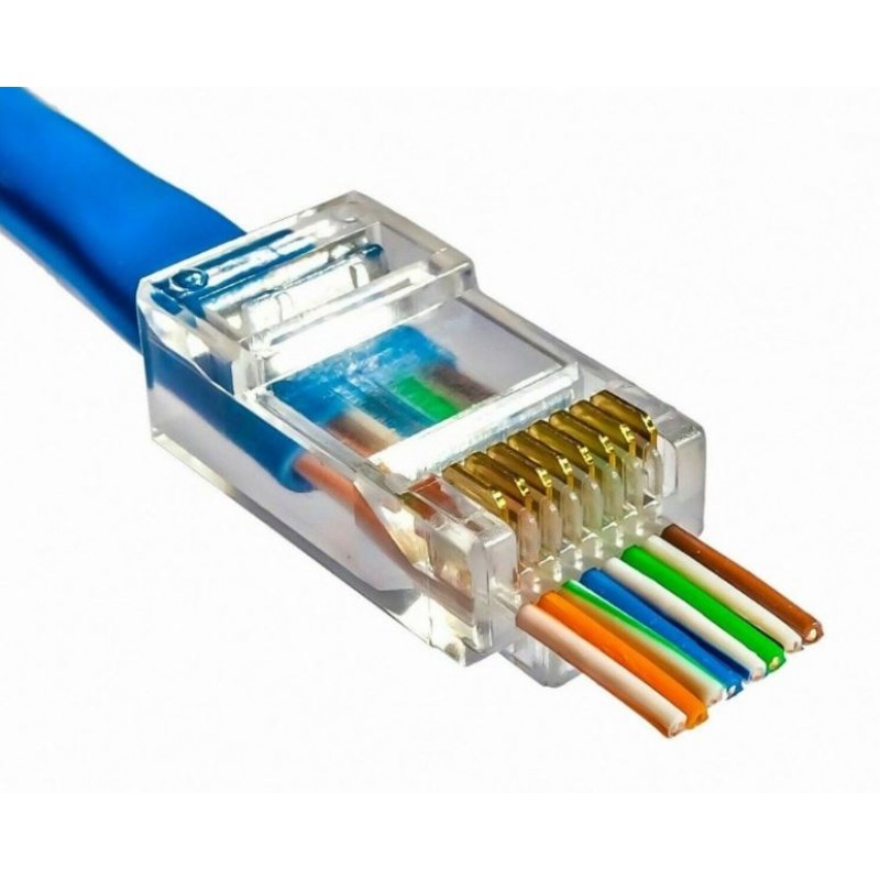 FULLY H-607K EZ YENİ NESİL RJ45 CAT5/CAT6 8P/8C AÇIK UÇLU SOKET (100LÜK PAKET)