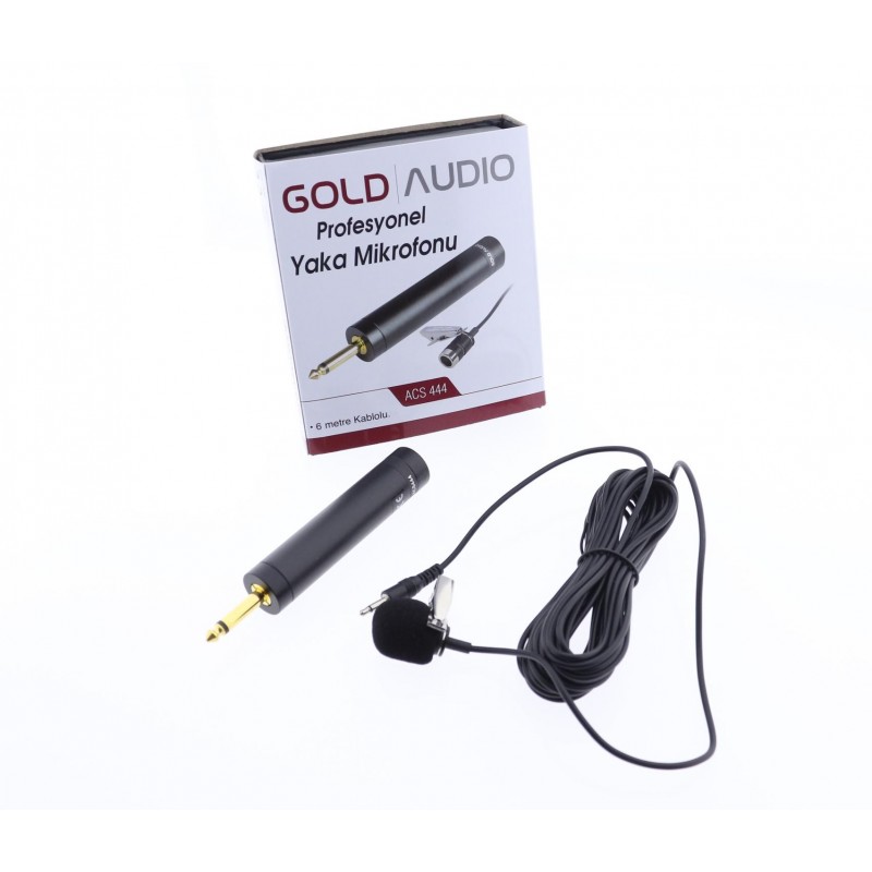 Gold Audio Acs-444 Yaka Mikrofonu 6Mt. Kablolu