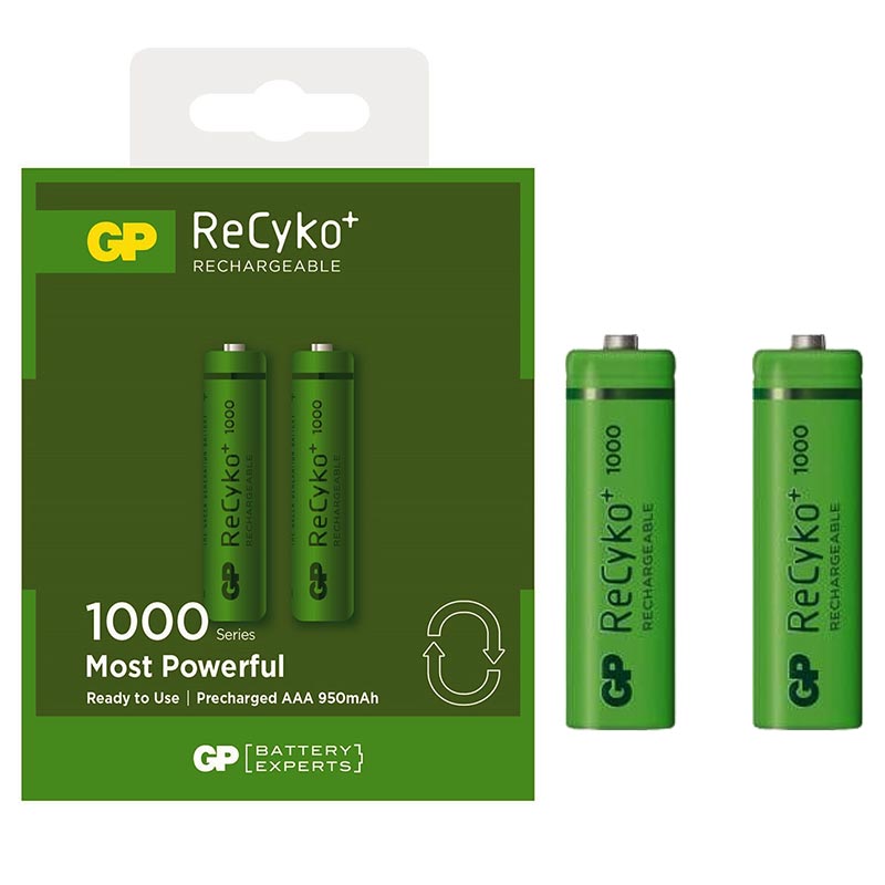 GP RECYKO 950 MAH R03 AAA ŞARJLI 2Lİ PİL GP100AAAHCE-2EB2 (GPRHC103E000)