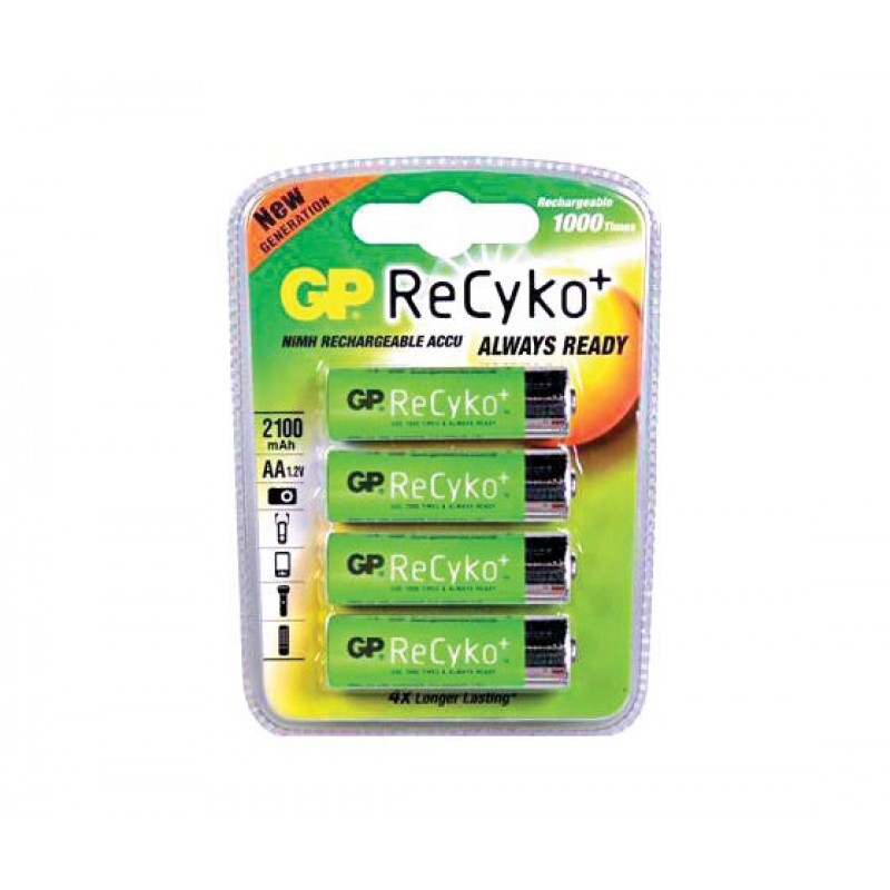 GP RECYKO PRO AA 2000 MAH 4LÜ ŞARJLI PİL GP210AAHCB-2EB4 (GPRHC212B309)