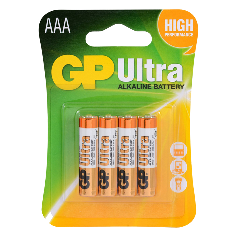 GP 24AU-2U4 ALKALİN AAA İNCE KALEM PİL (4LÜ PAKET FİYATI)