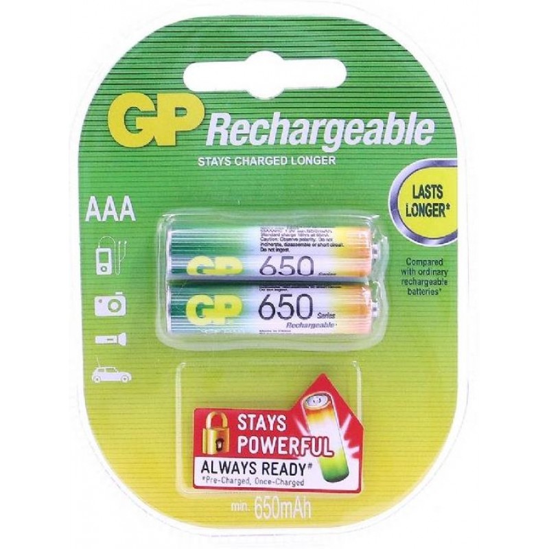 Gp 650 Mah Şarj Edilebilir Pil Aaa Rechargeable