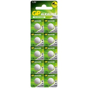 GP A76F-2C10 LR44 1.5 VOLT ALKALİN AG-13 PİL (10 x 5 PAKET)TOPLAM 50 ADET 