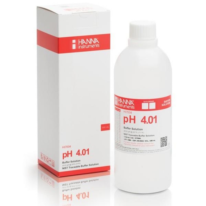 Hanna HI7004L Ph4 Kalibrasyon Solüsyon Çözeltisi 500mL