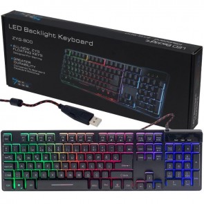 HELLO HL-18744 METAL KASA RGB IŞIKLI KABLOLU OYUNCU Q KLAVYE ZYG-800