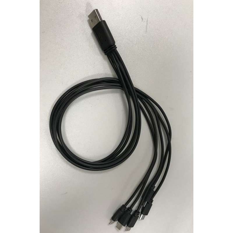 HELLO HL-25826 ÇOKLU MİCRO-USB ŞARJ KABLOSU 50 CM 5 IN 1 (1 GÜÇ GİRİŞİ - 5 GÜÇ ÇIKIŞI)