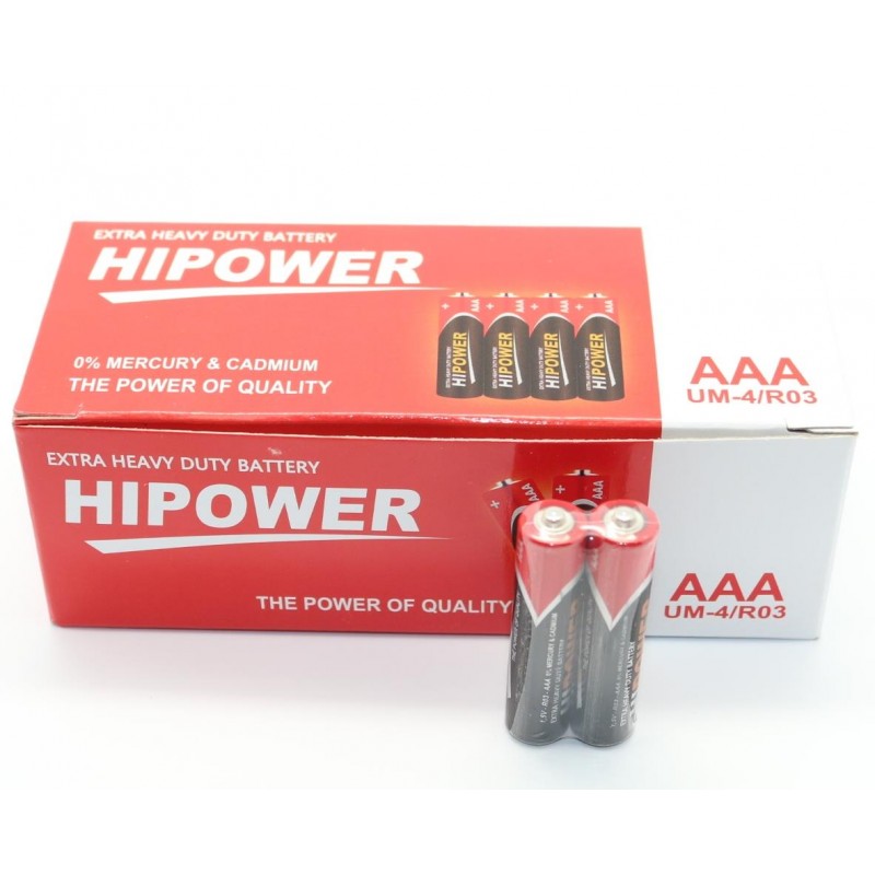 HIPOWER AAA İNCE KALEM PİL 60-LIK PAKET