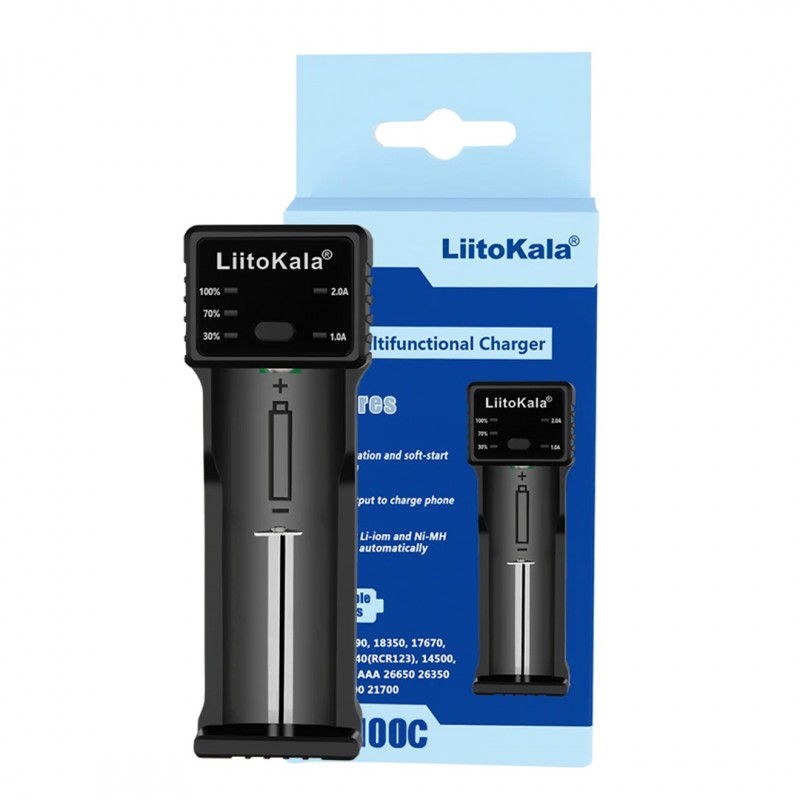 LIITOKALA LII-100C UNİVERSAL AA/AAA/18650/14500/123A AKILLI TEKLİ PİL ŞARJ CİHAZI ALETİ