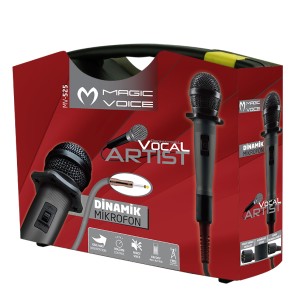 MAGICVOICE MV-525 DİNAMİK PROFESSIONAL KABLOLU EL MİKROFONU (4.5 METRE KABLOLU)