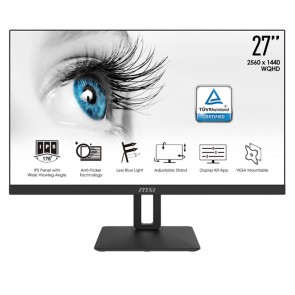 MSI PRO MP271QP 27 IPS 2560X1440 WQHD 5MS 60HZ HDMI/DİSPLAY PORT GAMİNG MONİTÖR