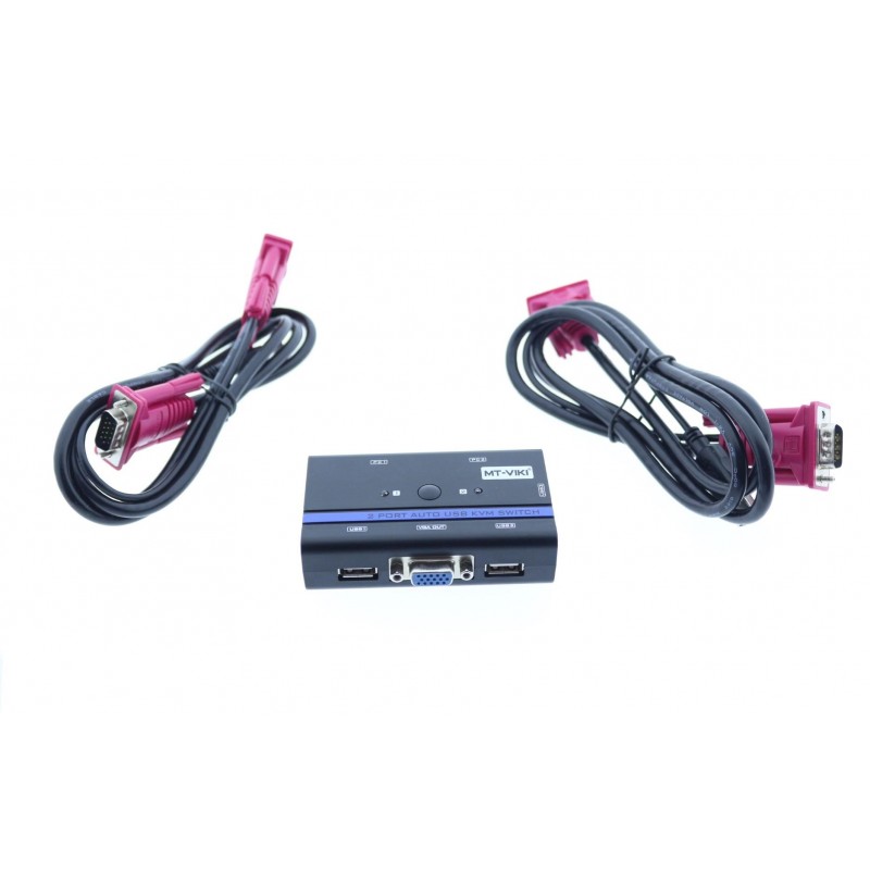 MT-VIKI 2 Port Kvm Switch Otomatik Klavye ile Geçiş 3x USB Girişli