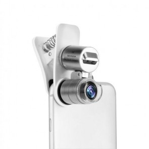 Tüm Kameralı Telefonlar İçin Led Işıklı Mini Cep Mikroskobu
