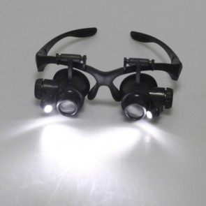 Tamirci İçin Led Işıklı Gözlük Tipi Büyüteç 10x 15x 20x 25x