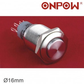 ONPOW 16 MM IŞIKSIZ METAL ANAHTAR IP67 ÇIKIK