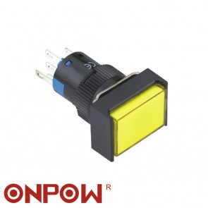 ONPOW 16MM KALICI ANAHTAR DİKDÖRTGEN 10-24V yada 220V 5P