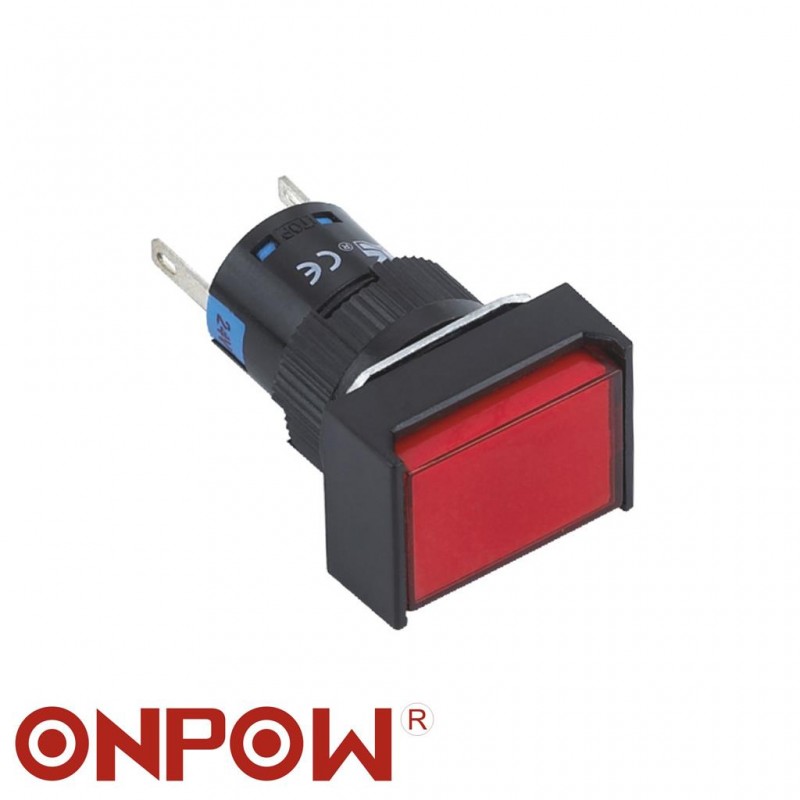 ONPOW 16MM SİNYAL LAMBASI DİKDÖRTGEN 10-24V yada 220V 2P