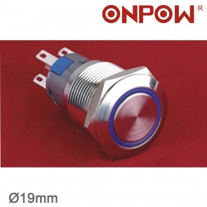 ONPOW 19 MM HALKA LEDLİ ANAHTAR IP67 12V, 24V