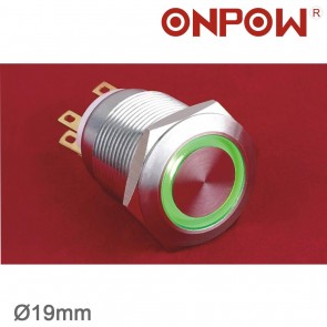 ONPOW 19 MM HALKA LEDLİ BUTON IP67 24V