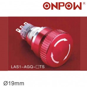 ONPOW 19MM ALÜMİNYUM-ÇELİK ACİL-STOP IP65