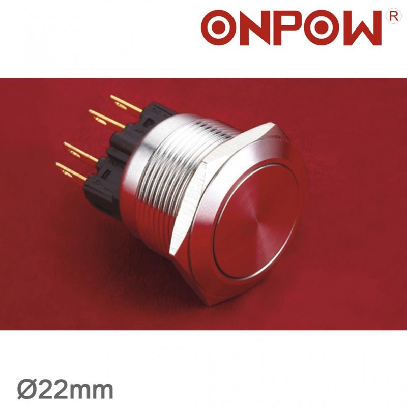 ONPOW 22 MM IŞIKSIZ BUTON IP65 DÜZ