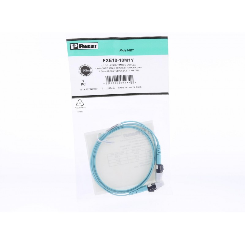 Panduit FXE10-10M1Y LC-LC Fiber Optik Patch Kablo 1mt Multimode Duplex