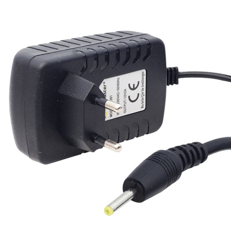 POWERMASTER 12 VOLT 2 AMPER TABLET PC ADAPTÖRÜ 2.5*0.7 İNCE UÇLU *FULLY O-1611H