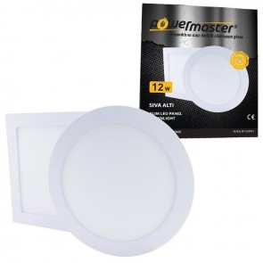 Powermaster 12 Watt Sıva Altı 6500K Beyaz Yuvarlak 6'' 160Mm Slım Led-