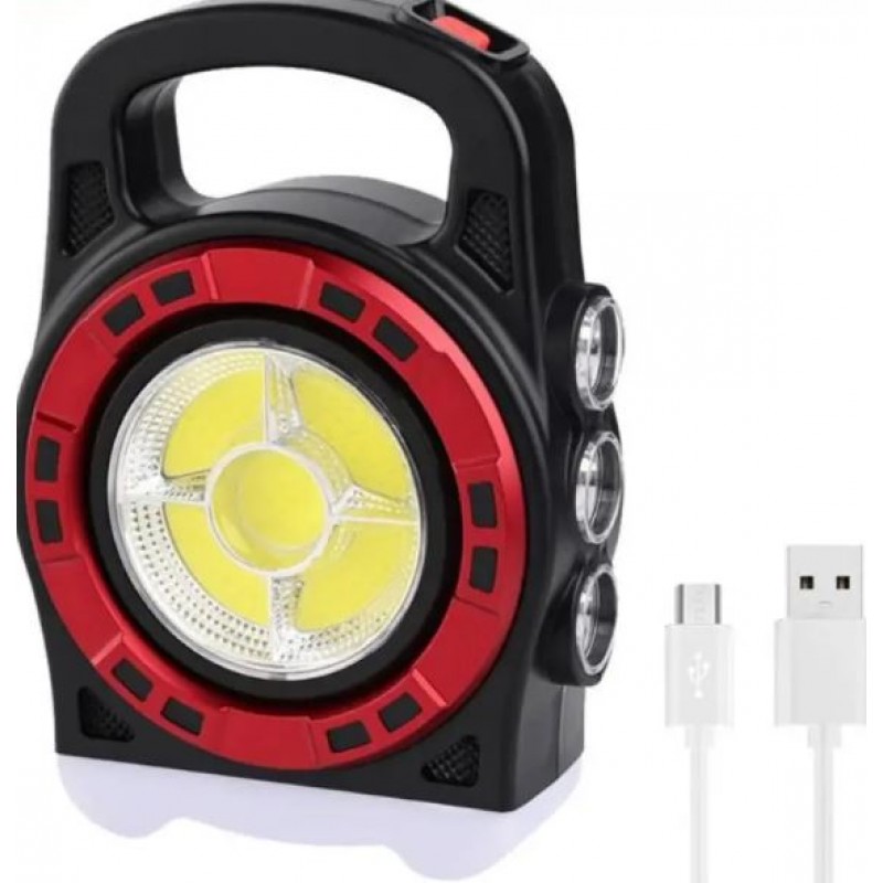 POWERMASTER HB-6678C COB LEDLİ 20 WATT 3 KADEMELİ ŞARJ EDİLEBİLİR USB ÇIKIŞLI SOLAR LAMBA