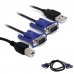 POWERMASTER 1.5 METRE VGA ERKEK / ERKEK + USB + PRINTER KVM SWITCH KABLO