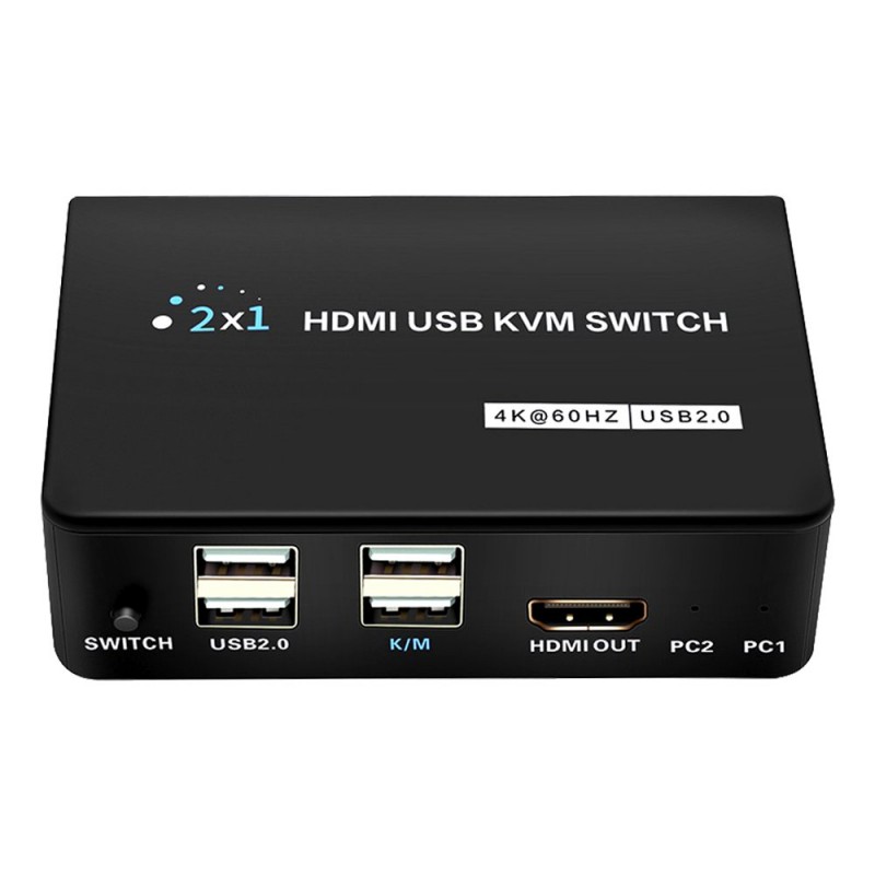 POWERMASTER PM-11789 4K HDMI USB KVM SWITCH 2X1