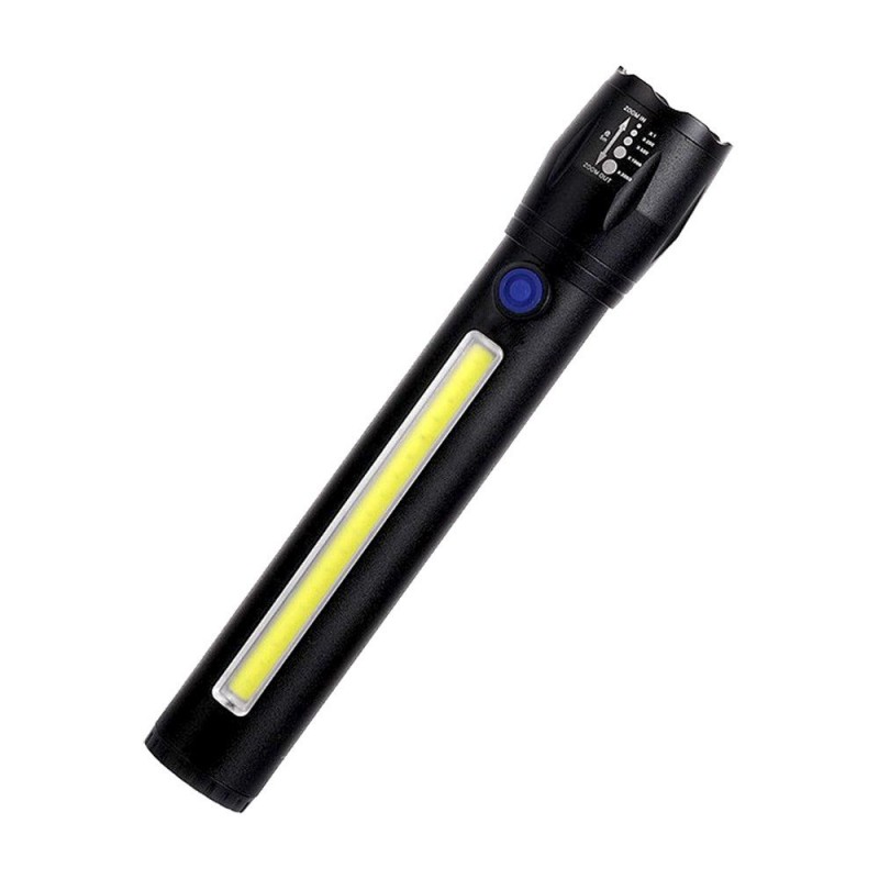 POWERMASTER PM-14621 METAL FLASHLIGHT COB POWER LEDLİ ŞARJLI EL FENERİ