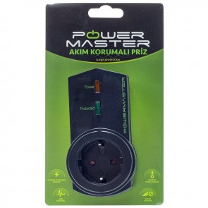 Powermaster PM-16621 Tekli Akım Korumalı Priz