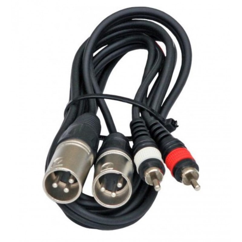 POWERMASTER PM-17973 2 XLR ERKEK2 RCA ERKEK 3 METRE KABLO