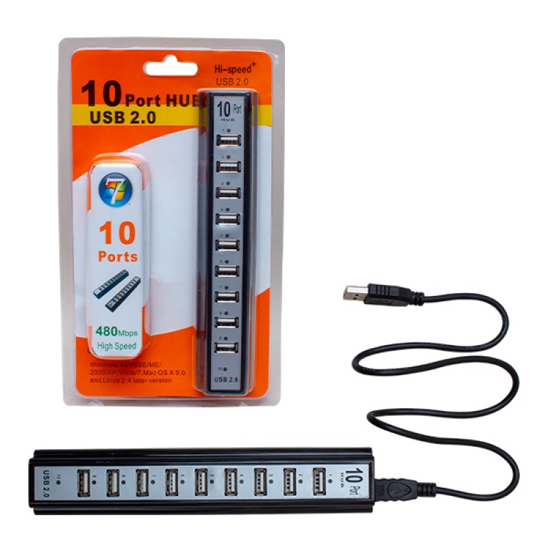 POWERMASTER PM-18235 USB 2.0 10 PORT USB HUB ÇOKLAYICI