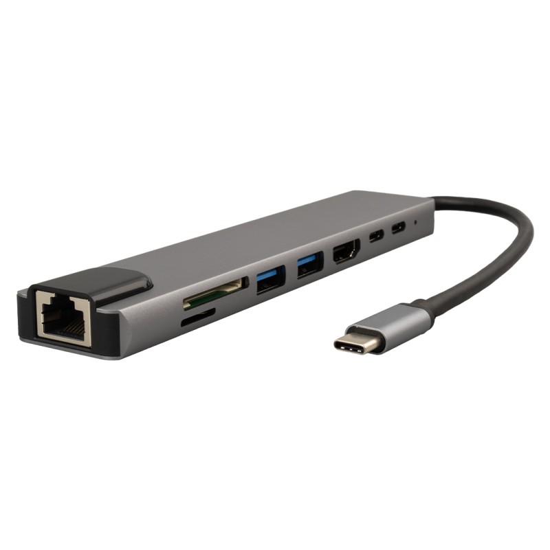 POWERMASTER TYPE-C 8IN1 HDMI COK FONKSIYONLU USB 3.0 DOCK STATION