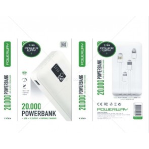 POWERWAY TX23 20000 MAH DİJİTAL GÖSTERGELİ POWERBANK