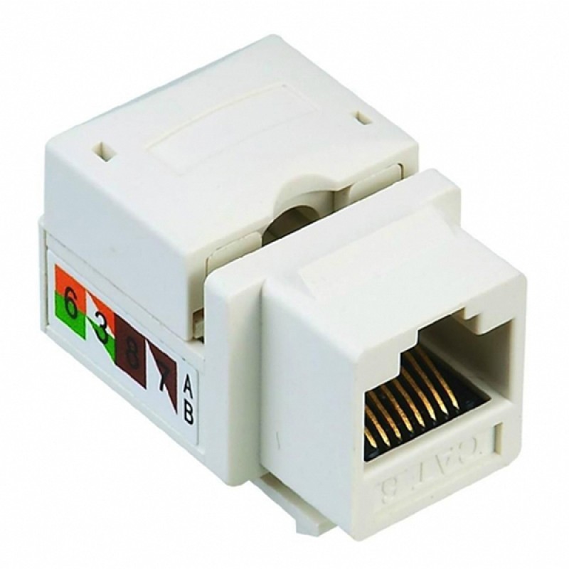 RJ45 ŞASE UTP CAT6  90 DERECE KEYSTONE JACK 8P8C (10'LU PAKET)