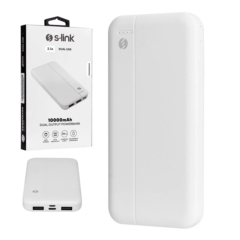 S-LINK IP-G10N SİYAH MICRO+TYPE C GİRİŞLİ 10000MAH TAŞINABİLİR ŞARJ CİHAZI POWERBANK